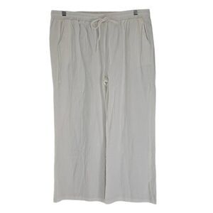 White elastic drawstring pants, slacks. Size XXL.